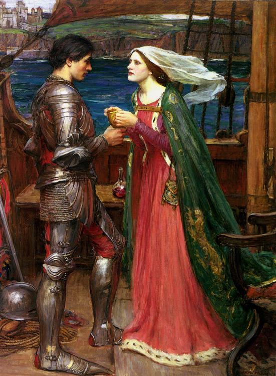 John William Waterhouse Tristram and Isolde (mk41) oil painting picture